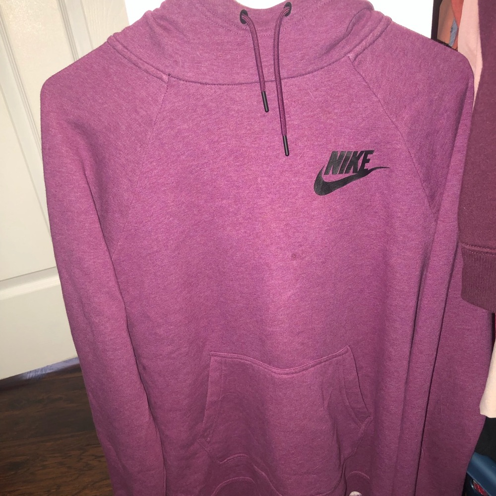 Purple Nike cowl neck hoodie